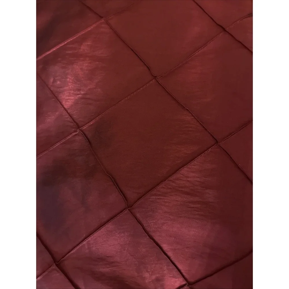 Pair Of Pintuck Taffeta Drapery Panels Burgundy 52x 82